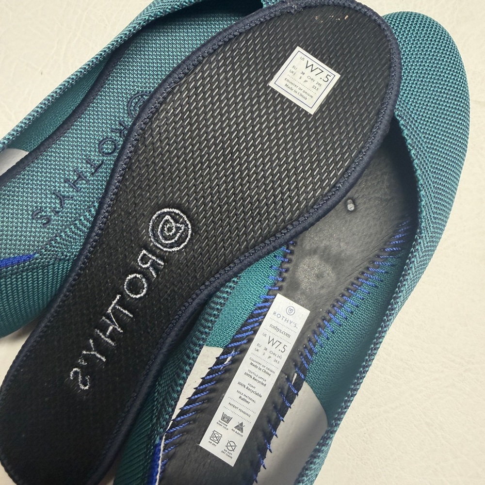 Rothy's Teal Women's Flats shoes size 7.5 - Picture 9 of 9